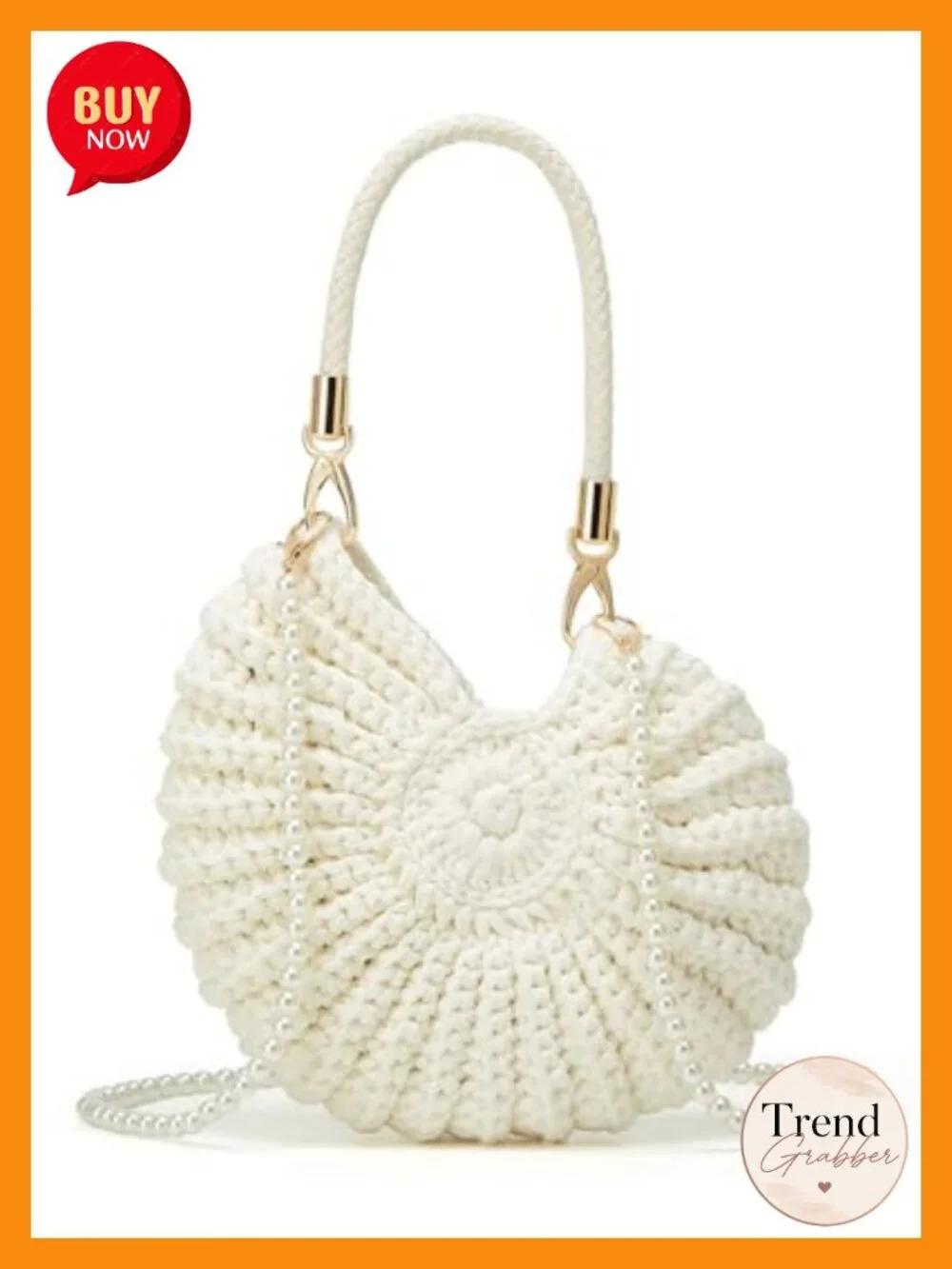 Bohemia Crochet Handwoven Seashell Beach Bag Boho Evening Clutch Crossbody Hobo
